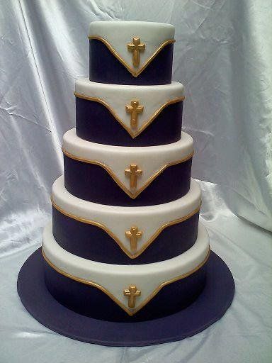 Icing Cakes Service — Five Layer Cake With Gold And Purple Theme In Colorado Springs, CO