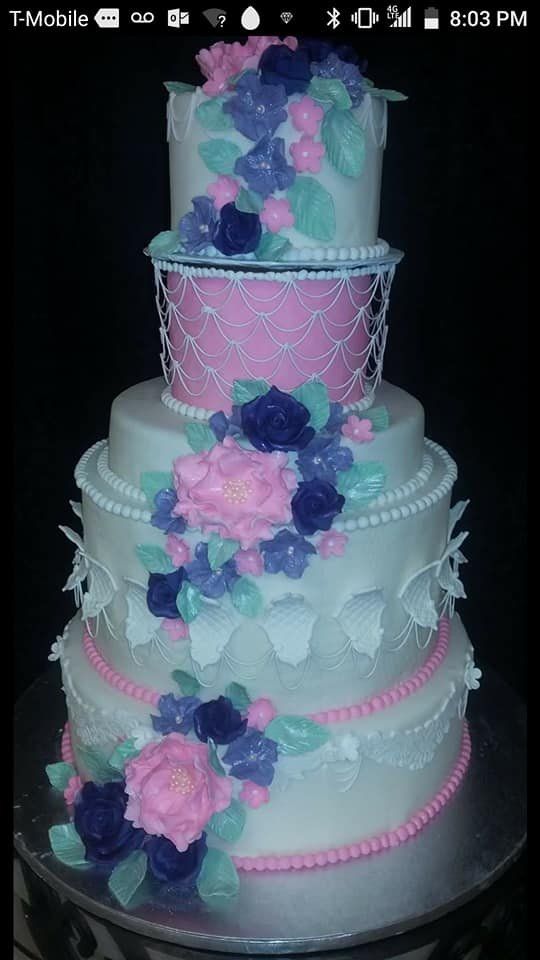 Cake Icing — Pink And Purple Theme OF Cake In Colorado Springs, CO