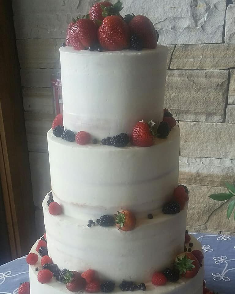 Large Fruit Cake — Large Size Of Three Layer Cake With Fruit berry In Colorado Springs, CO