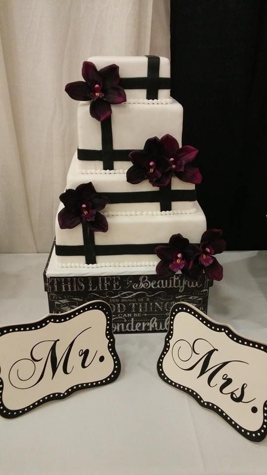 Beautfiul Cake — Three Layer Cake With Topper And Flowers Icing In Colorado Springs, CO