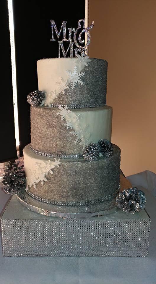 Elegant Cake — White And Silver Elegant Design In Colorado Springs, CO