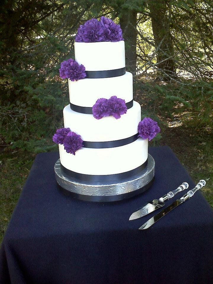 Cakes — Purple Four Layer Cake In Colorado Springs, CO