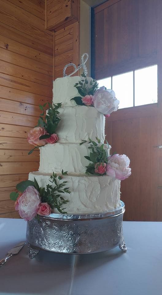 Wedding Cakes — Four Layer Wedding Cake With Floral Theme In Colorado Springs, CO