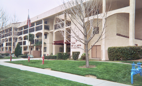 A large building with a fire hydrant in front of it