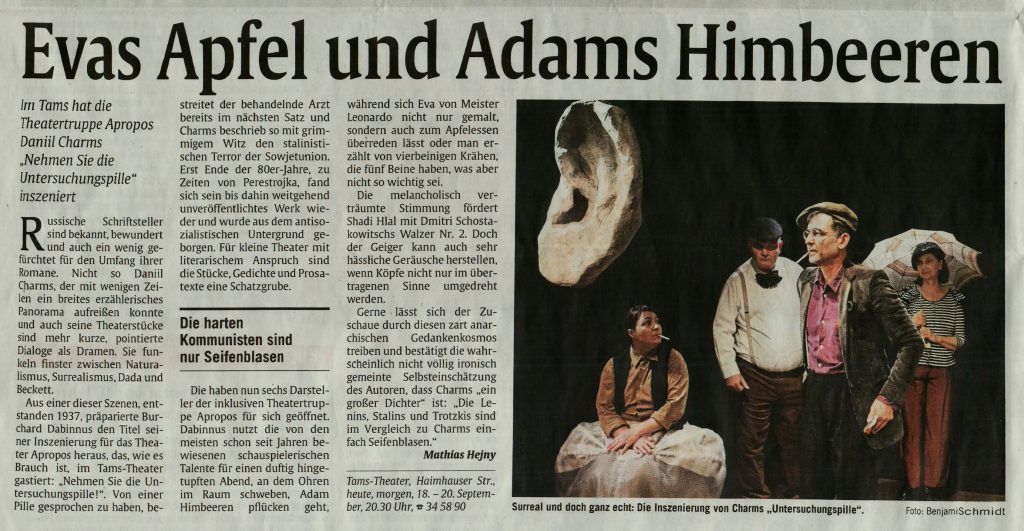 Zeitungsartikel über die Arbeit von Buchard Dabinnus