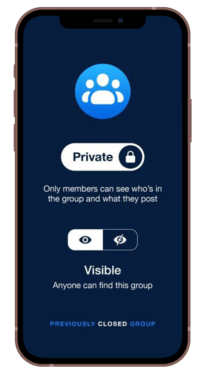 private facebook group