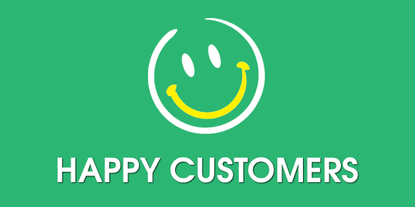 Burnaby Towing Log of a  green box with a smiley face with text saying 'Happy Customers'