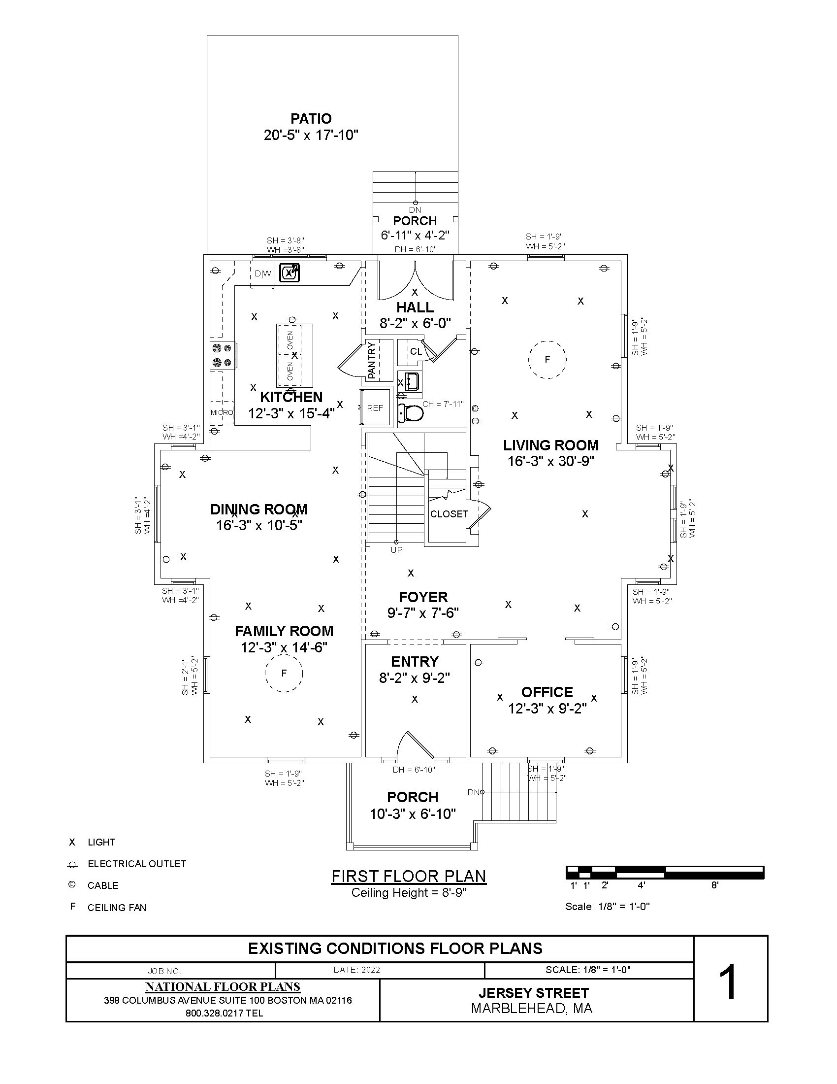 Sample of existing conditions floor plan