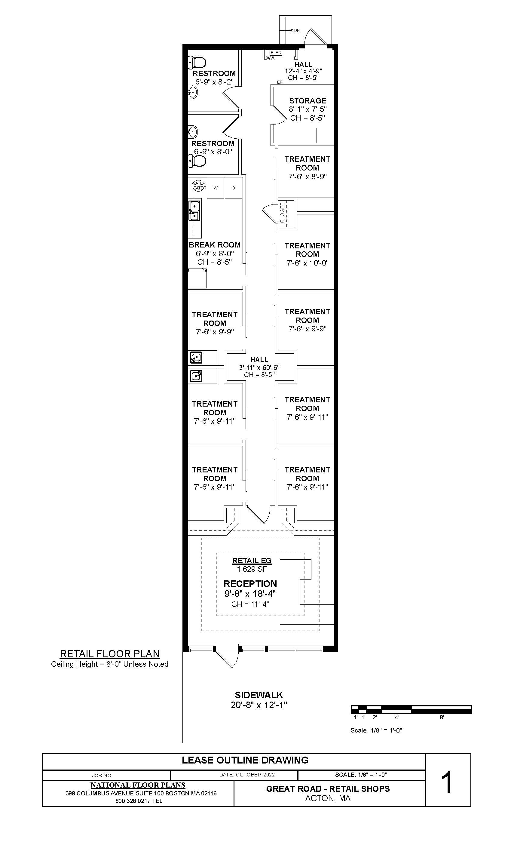 Sample of lease outline drawing