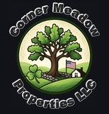A circular emblem features a green oak tree, a shamrock, a small house with a US flag, and rolling green hills.