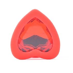 Heart-Shaped Jeweled Silicone Butt Plug