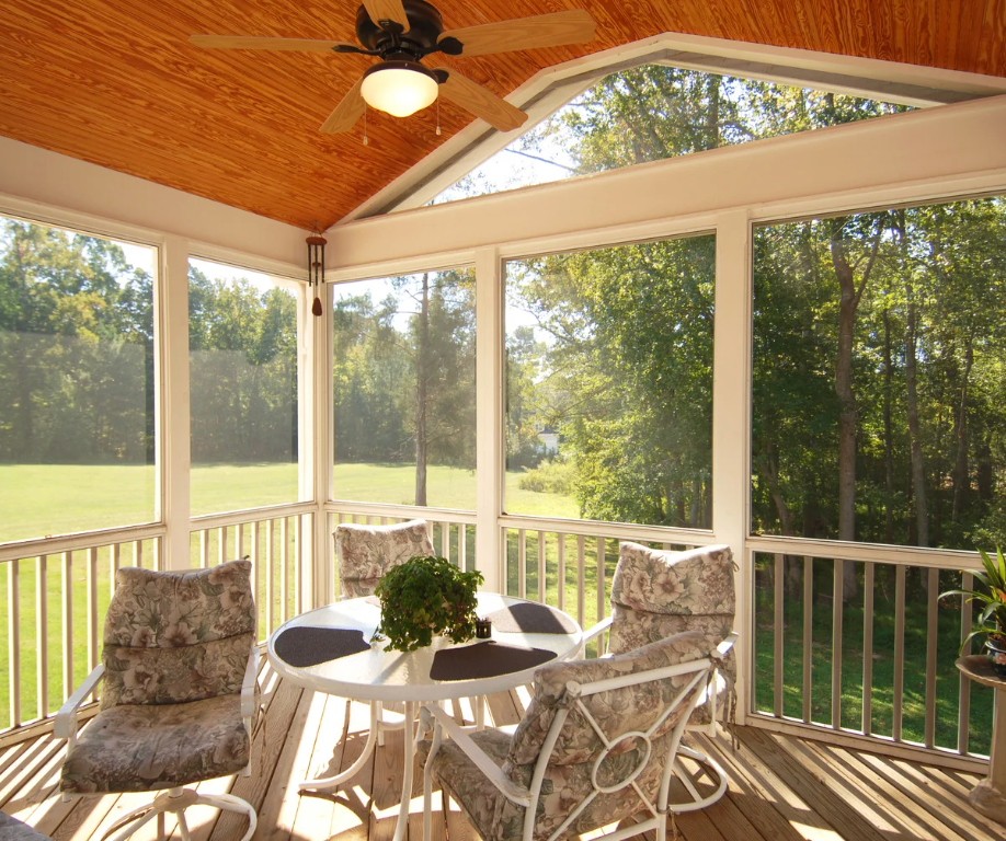 screened-in porch