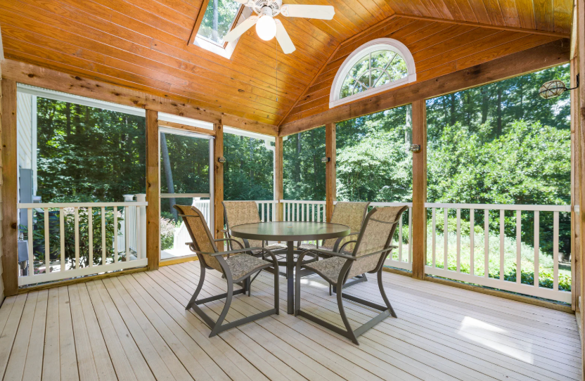 screened-in porch