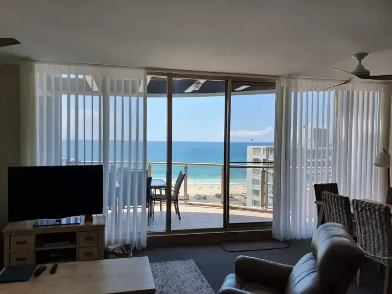 A Living Room With a View of the Ocean — Elegant Blinds & Awnings in Forster, NSW