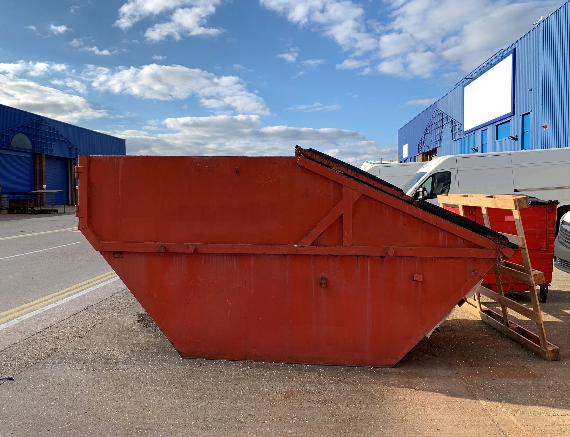 Red Hire Bin Beside the Highway — Alice Skip Hire in Alice Springs, NT