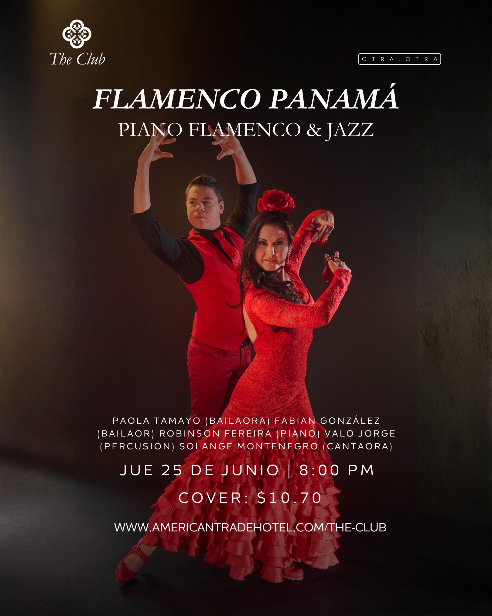 Poster: Emilio Martini & The New Quartet Ensemble performing live at The Fox. Musicians' photos surround event details.
