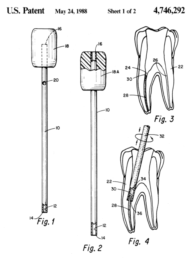 Patent usoo4746292 figures 1-4