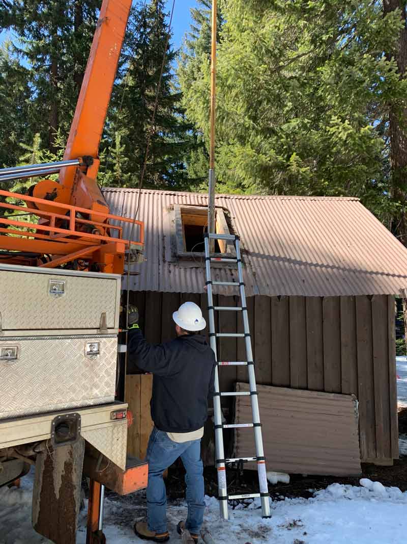 crane with house