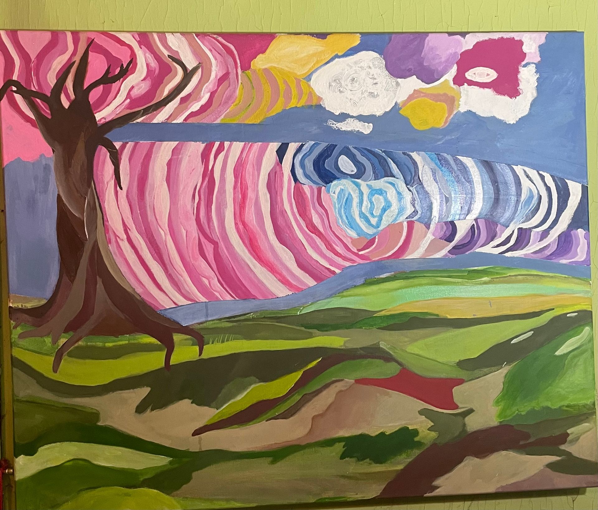 No Name,No Place. A painting of pure adventure. It is a piece that is meant to take its viewer to a world far beyond his own.
