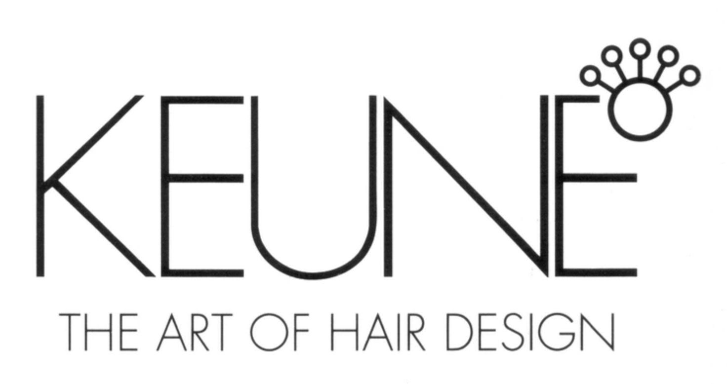 The keune logo is the art of hair design.