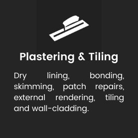 Dry lining, boding, skimming, patch repairs, tiling and wall cladding