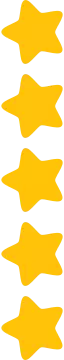 Five yellow star shapes in a vertical line.