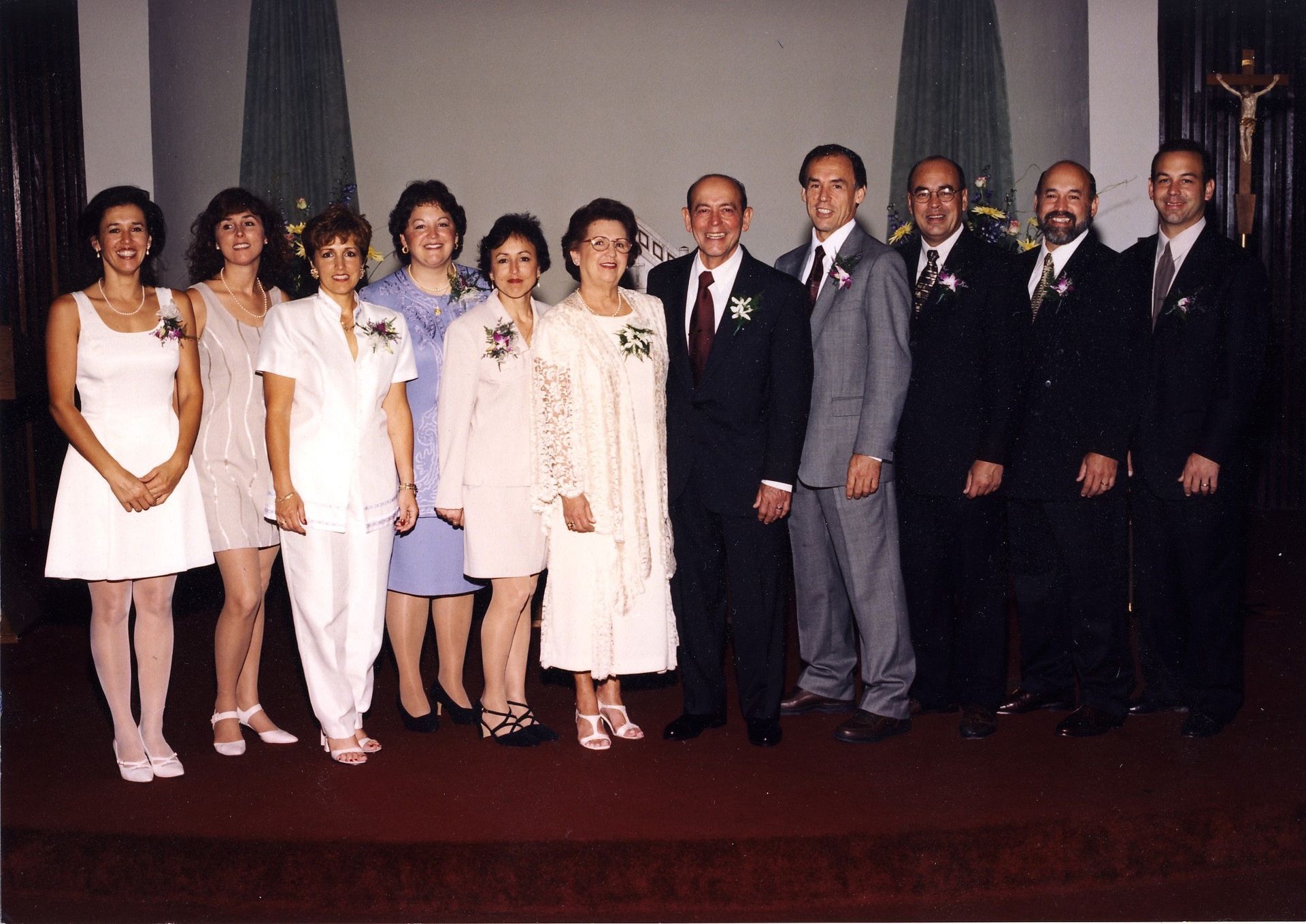 A group of people are posing for a picture together.