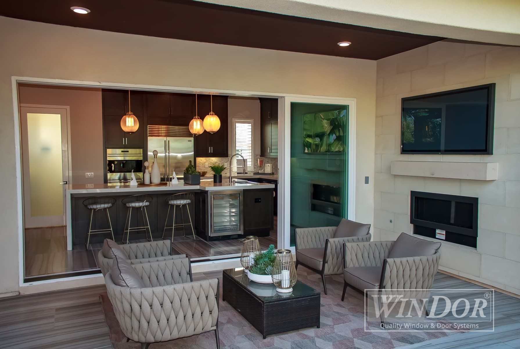 A living room with chairs , a table.