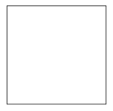 A white square with a black frame on a white background.