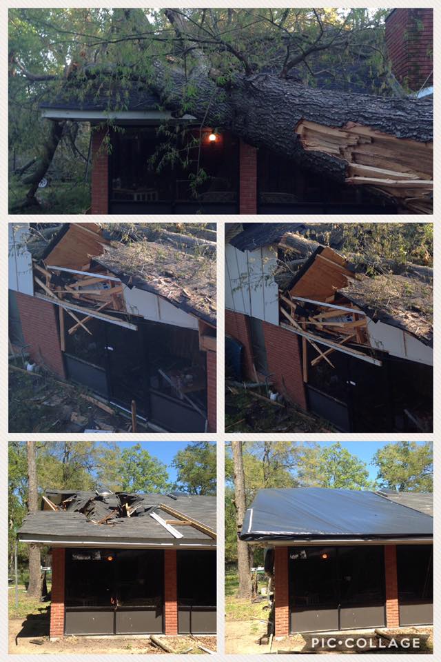 Tree Falls Into A House Roof — Monroe, LA — Munholland Tree Service