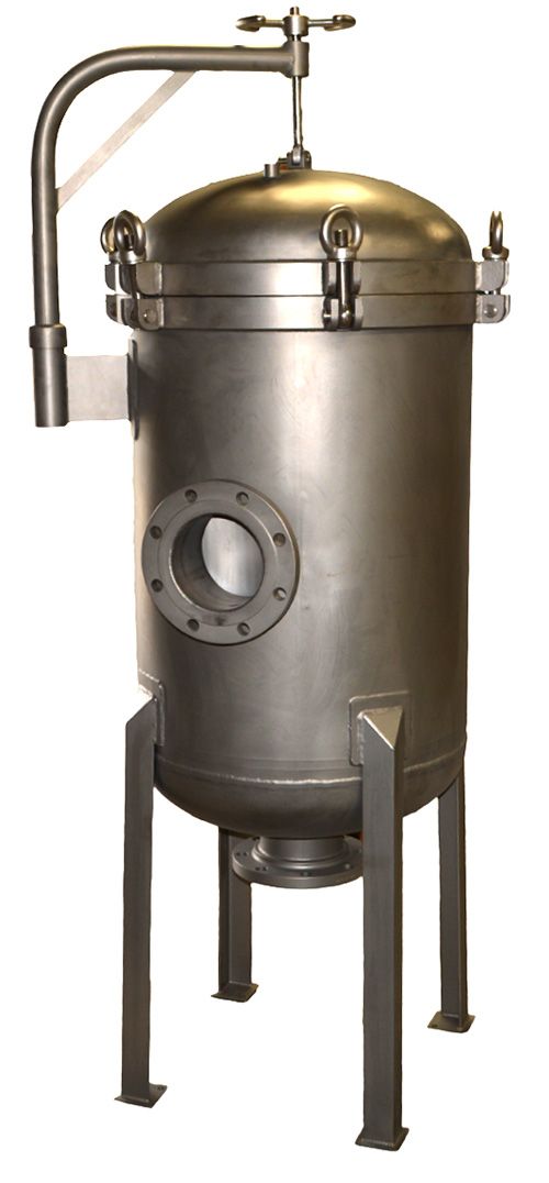 a model of a Stainless Steel treatment system and a pump .