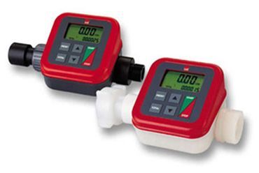 Lutz  digital flow meters are sitting next to each other on a white surface .