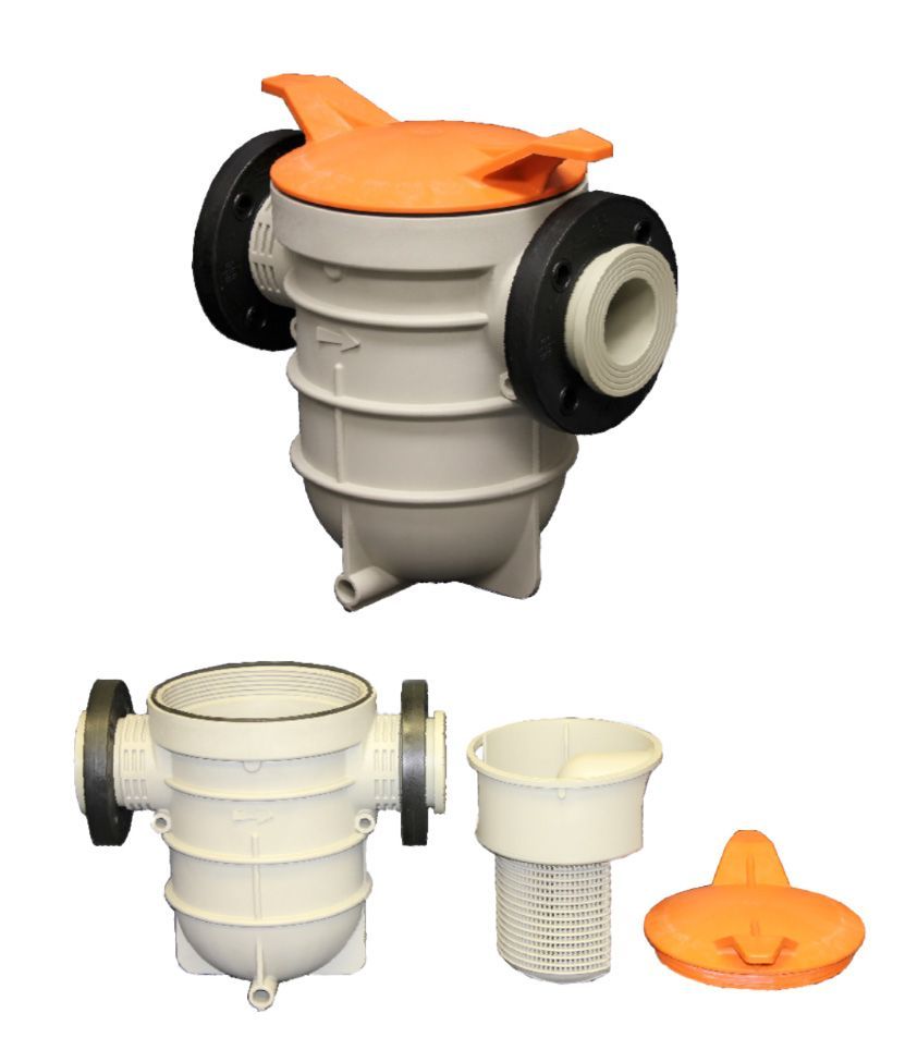 Fluoroplastic filters and vessels