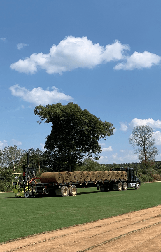 Delivering a load of Southern Grown Turf — Roanoke, AL — Southern Grown Turf