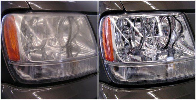 Headlamp Restoration — Before and After Effect in Spring Hill, FL