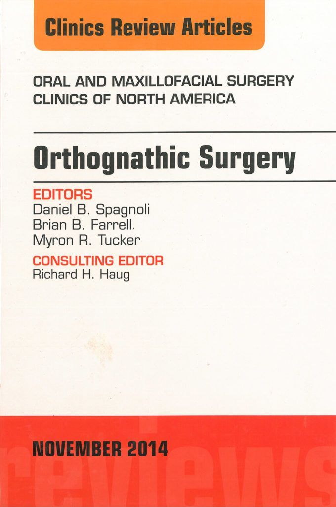 Cover of a medical journal on orthognathic surgery, 