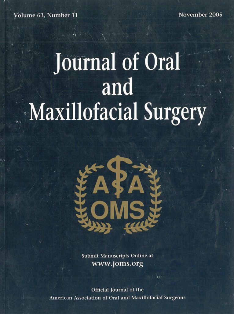 Journal cover for Oral and Maxillofacial Surgery, with 
