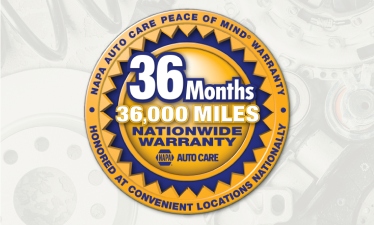 NAPA Warranty badge | Woodie's Auto Service & Repair Centers