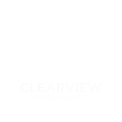 white Clearview Dermatology Logo