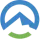 clearview dermatology logo mark blue and green mountain