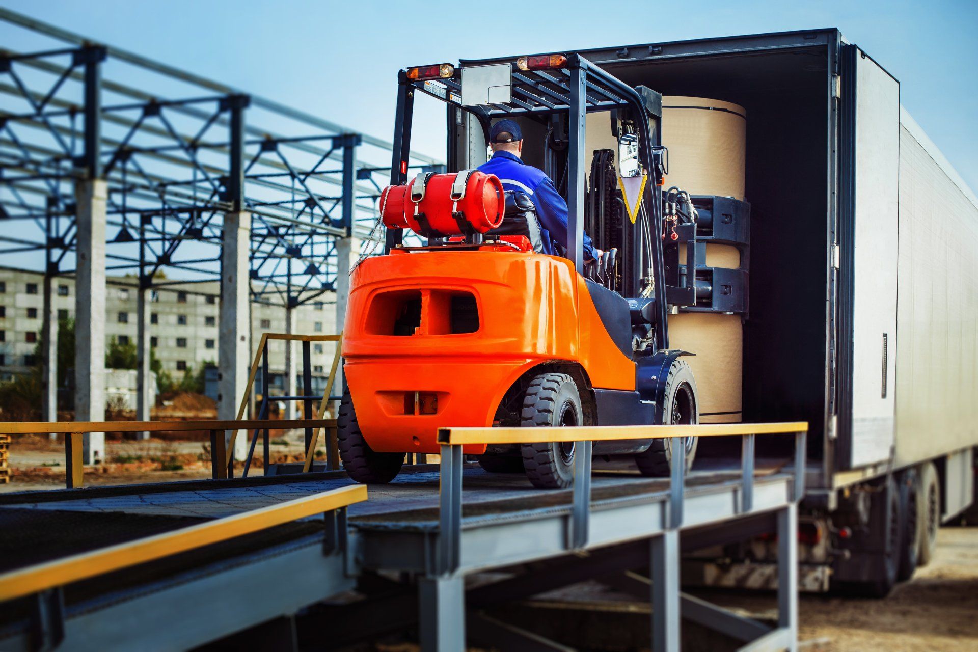 A Man Operating the Truck — Storage in Mount Sheridan, QLD