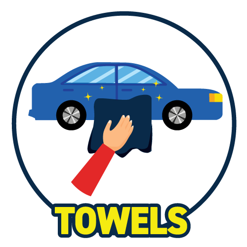 A picture of air wands towels and mat cleaners