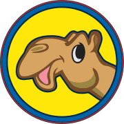 Camel Express Car Wash in Nashville TN Camel Logo- Camel Head on Yellow background