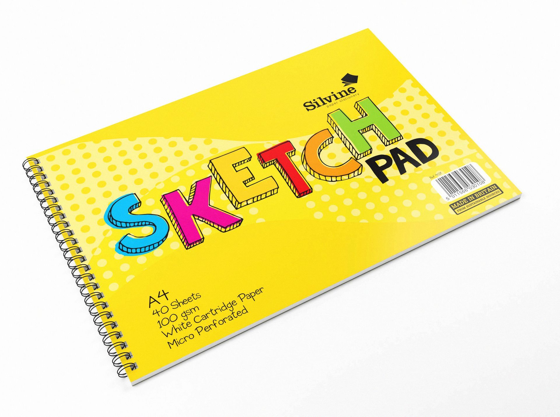 Silvine Sketch Pad on white background