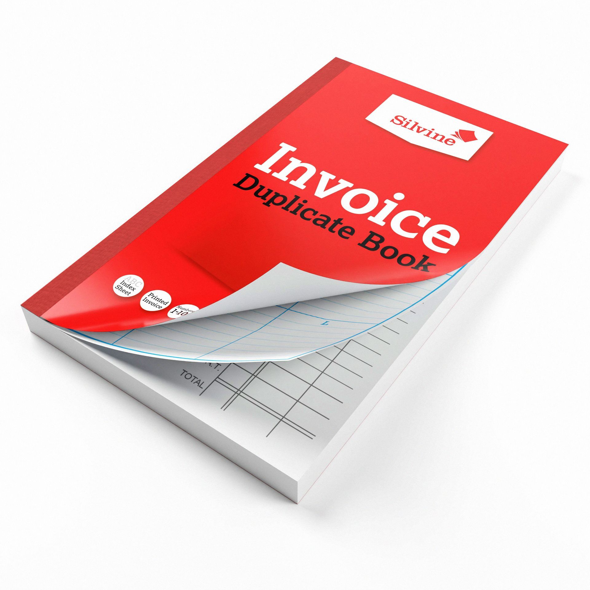 Invoice book on a white background.