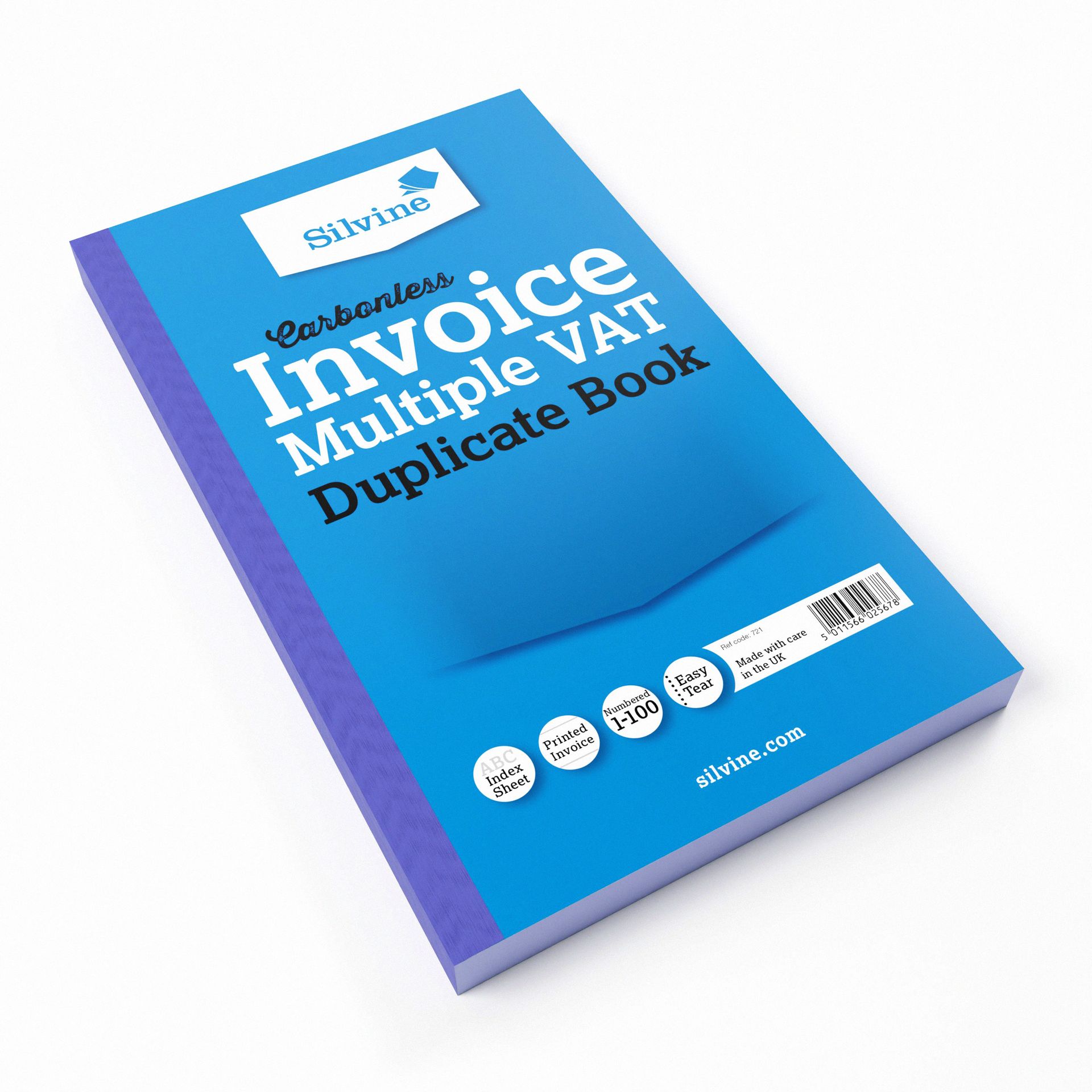 Invoice duplicate book on white background