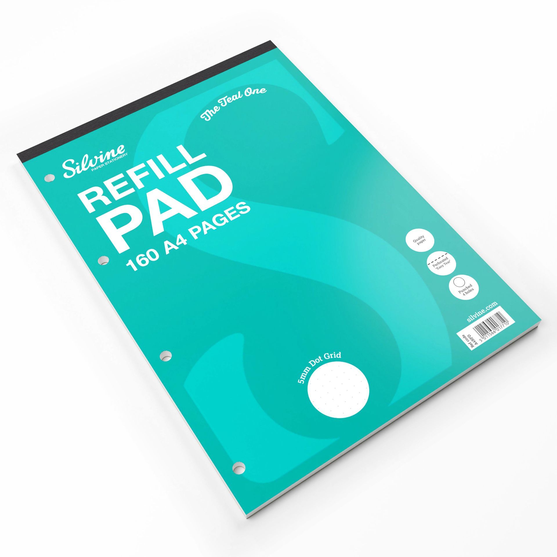 Silvine Teal Refill pad on white background