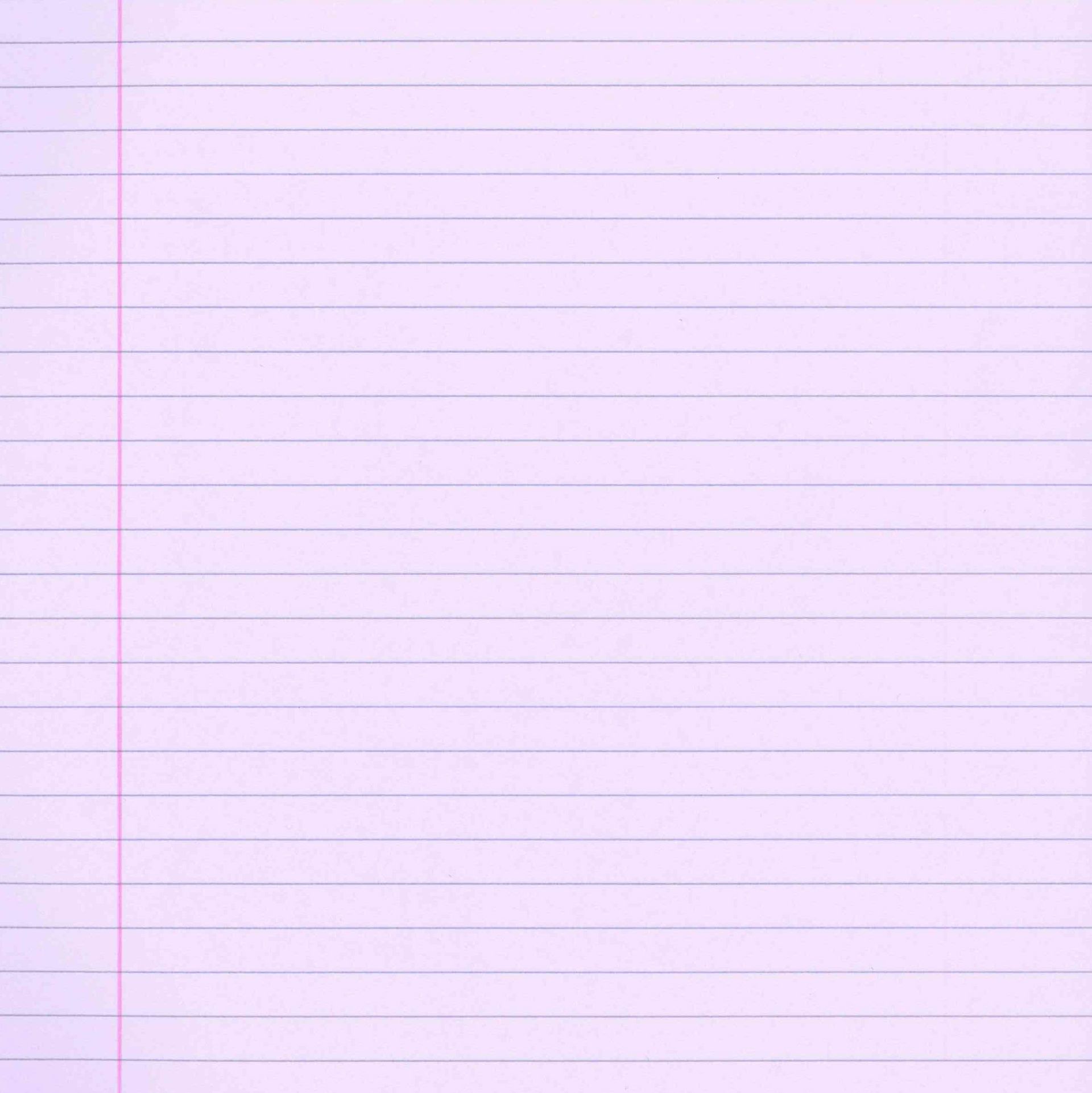 Purple tinted paper, lined with margin.