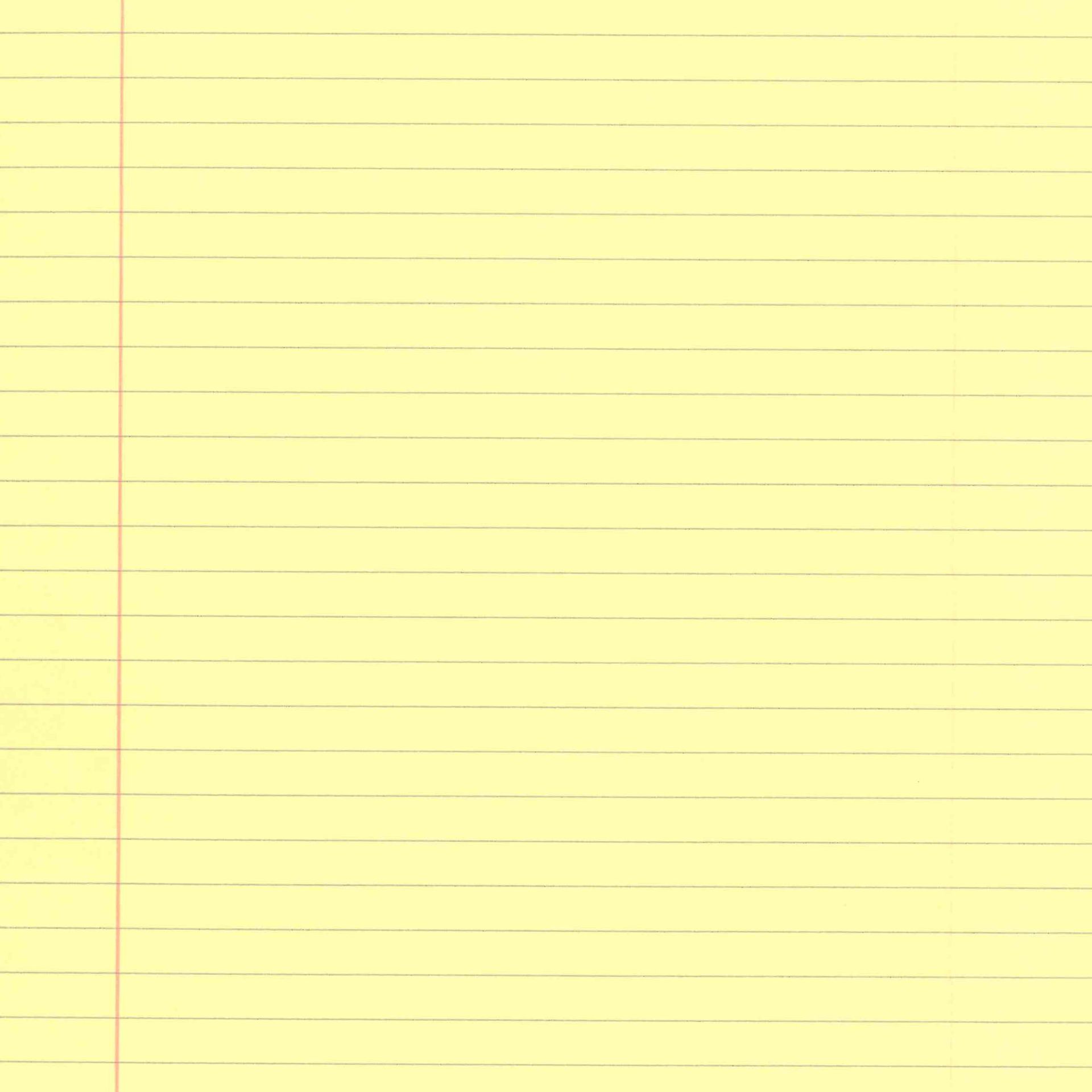 Yellow tinted paper, lined with margin.