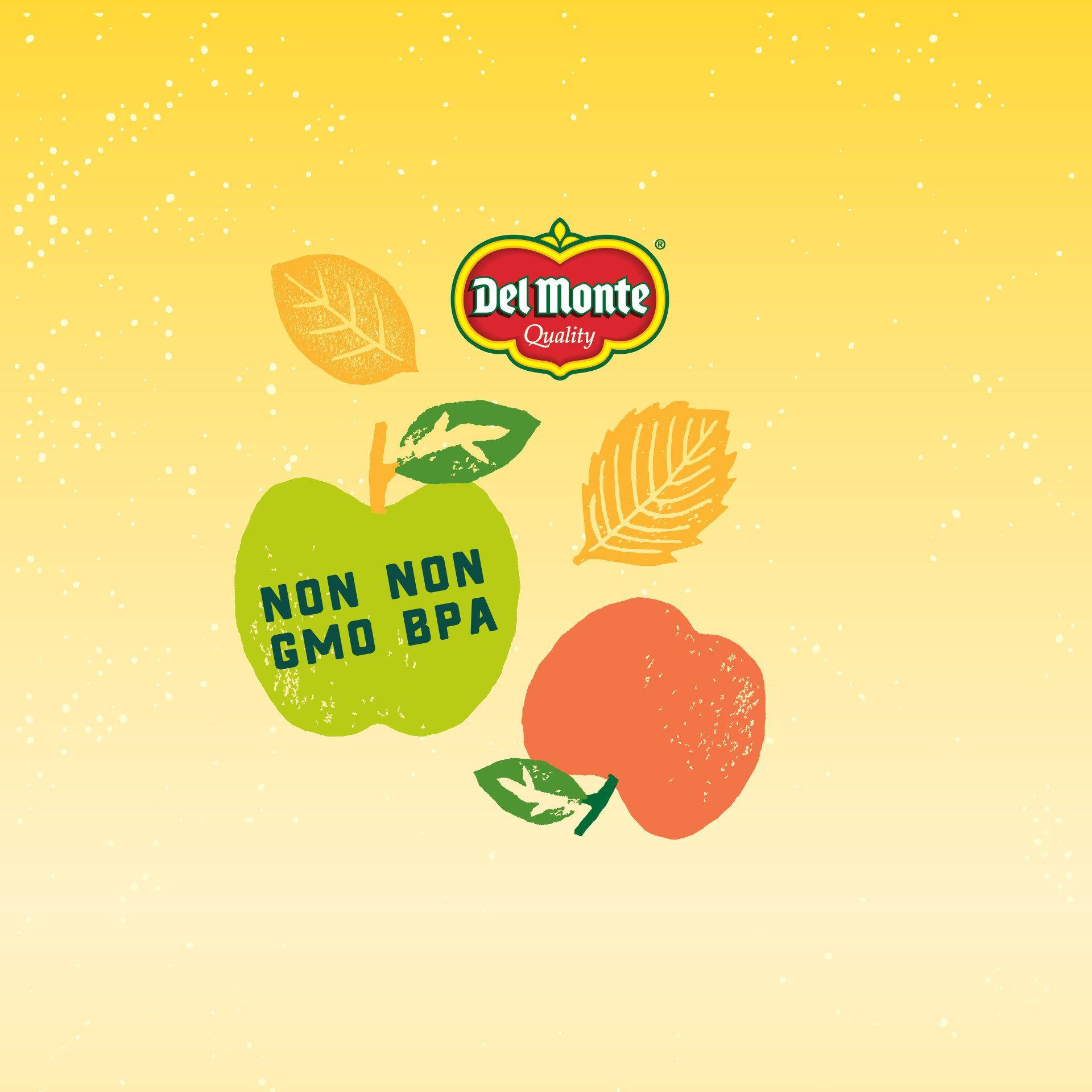 three del monte fruitburst squeezer applesauce products - apple strawberry, apple, and apple cinnamon
